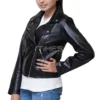 Black Slim Fit Biker Leather Jacket