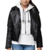 Moto Style Quilted Leather Jacket