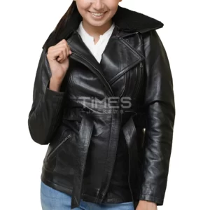 Women Black Leather Jacket