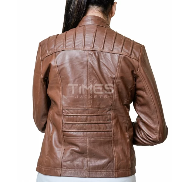 Brown Pocket Leather Jacket