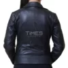 Womens Asymmetrical Black Leather Moto Jacket