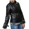 Black Shearling Leather Jacket