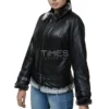 Black Shearling Leather Jacket