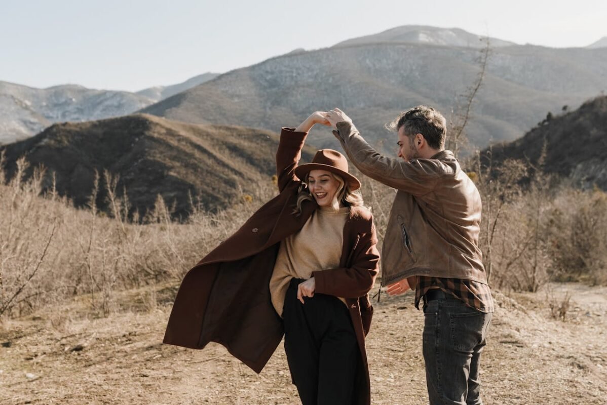 distressed brown leather coat