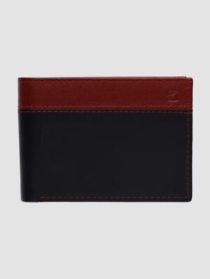 Bi-Fold Dual Color Leather Wallet