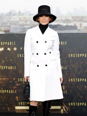 Jennifer Lopez Unstoppable Premiere White Coat
