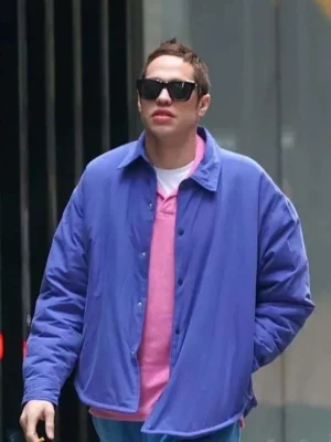Pete Davidson Blue Cotton Jacket