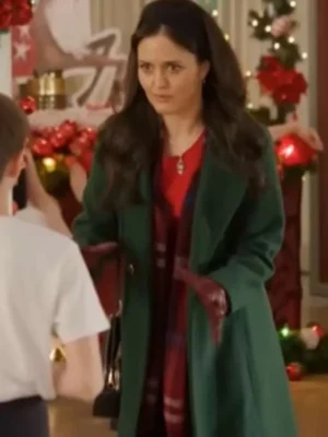 Danica McKellar A Cinderella Christmas Ball 2024 Green Coat