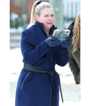 Melissa Joan Hart A Merry Little Ex-Mas Blue Belted Coat