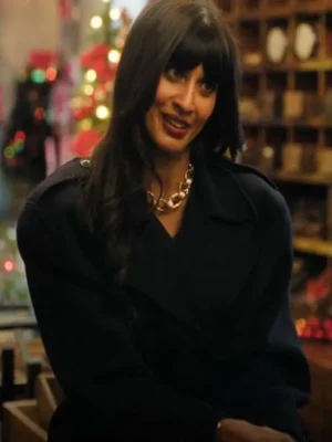 Jameela Jamil A Merry Little Ex-Mas Black Coat