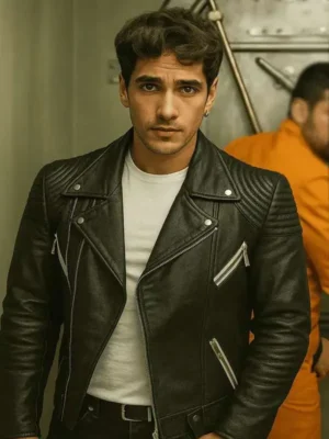 Pau Simon Billionaires’ Bunker Black Leather Jacket