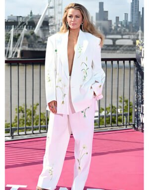 Blake Lively White Floral Suit