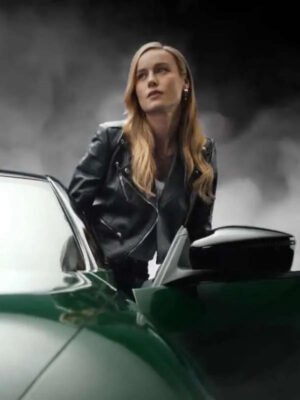Fast X 2023 Brie Larson Black Leather Jacket