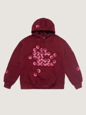 Keyboard Burgundy Pullover Hoodie