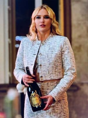 Camille Razat Emily In Paris Season 3 Tweed Jacket