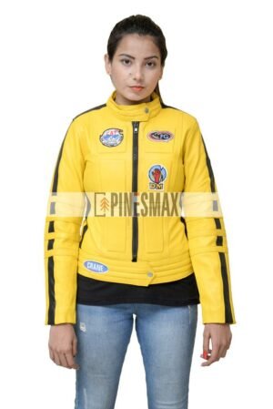 Kill Bill Yellow Leather Motorcycle Jacket