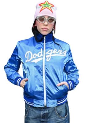 Billie Eilish Dodgers Blue Varsity Jacket