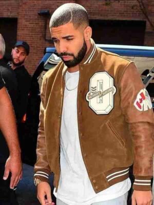 Drake Canadian Rapper Brown Varsity Jacket