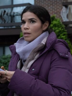 Dumb Money 2023 America Ferrera Purple Jacket