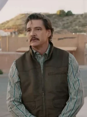 Pedro Pascal Eddington 2025 Brown Vest