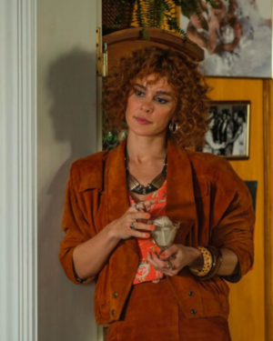 Girl You Know It’s True 2024 Bella Dayne Brown Suede Jacket