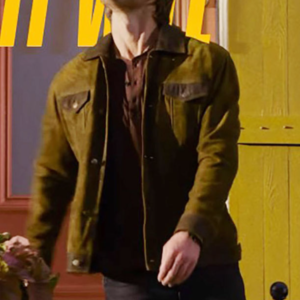 Hit Man 2024 Gary Johnson Green Suede Jacket