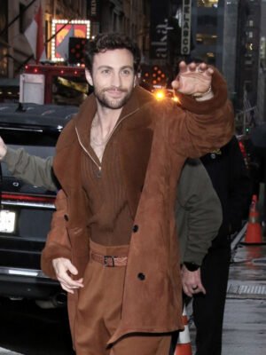 Aaron Taylor-Johnson Brown Coat