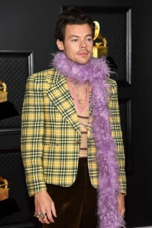 Harry Styles Grammys 2021 Checkered Blazer