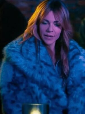 High Potential S02 Kaitlin Olson Leopard Fur Jacket