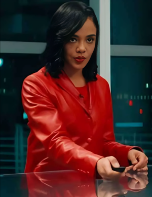 His and Hers Tessa Thompson Red Blazer