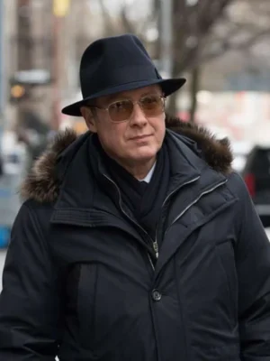 The Blacklist Raymond Reddington Black Shearling Coat