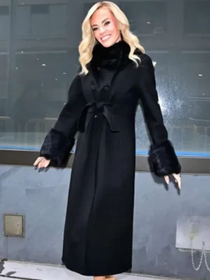 Jenny McCarthy New York City Black Wool Coat