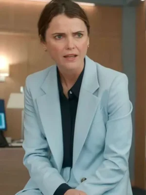 Keri Russell The Diplomat S02 Light Blue Suit