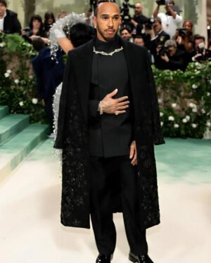 Lewis Hamilton Met Gala 2024 Black Coat