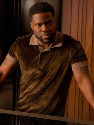 Kevin Hart Lift 2024 Cyrus Brown Velvet Shirt