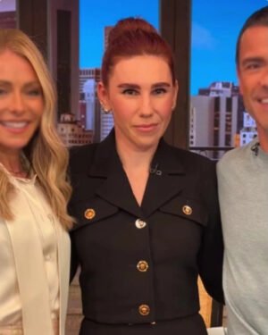 Live with Kelly and Mark Zosia Mamet Black Cropped Jacket