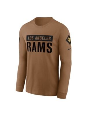 Los Angeles Rams Salute To Service 2023 Brown T-Shirt