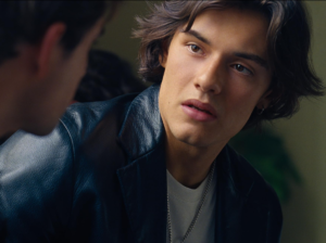 Louis Partridge Jay Kelly Black Leather Jacket