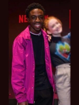 Lucas Sinclair Pink Cotton Jacket Stranger Things Season 4