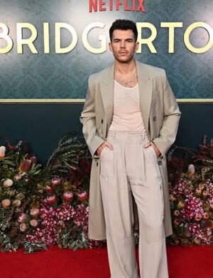 Bridgerton Luke Newton Long Coat