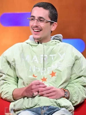 Timothee Chalamet Marty Supreme Green Jacket