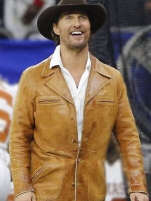 Matthew McConaughey Brown Leather Jacket