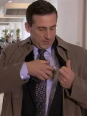 Steve Carell The Office 2024 Brown Coat
