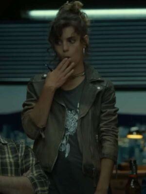 Monica Mara Billionaires’ Bunker Brown Leather Jacket