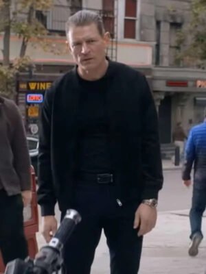 Man with No Past 2025 Philip Winchester Black Bomber Jacket