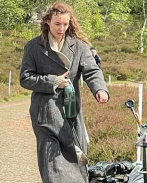 28 Years Later 2025 Jodie Comer Grey Wool Trench Coat