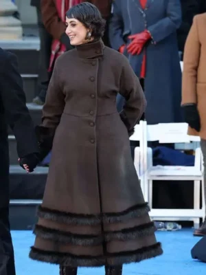 Rama Duwaji NYC Ceremonial Inauguration Fur Trim Coat