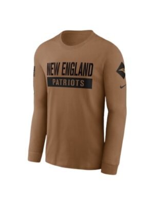 New England Patriots 2023 Salute to Service Brown T-Shirt