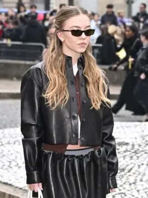 PFW 2025 Sydney Sweeney Black Jacket