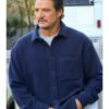Pedro Pascal Materialists Blue Wool Shirt
